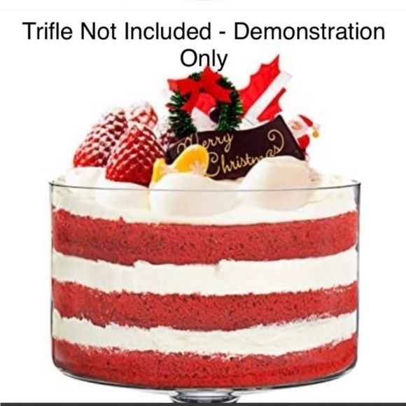 Anchor Hocking  Glass Monaco Trifle Serving Bowl On Pedestal - Picture 8 of 9